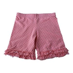 Eleanor Rose Pink Polkadots Knit Brailey Shorts. Size 10/12
